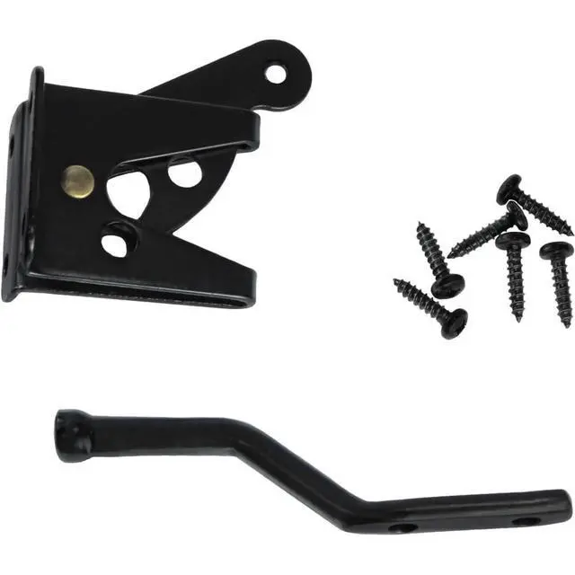 Alt view image 5 of 6 - Single Sided Wood Fence Gate Latch - Black - Marine Grade Powder Coated for Long Lasting Looks and Rust Resistance - CASE Qty 50