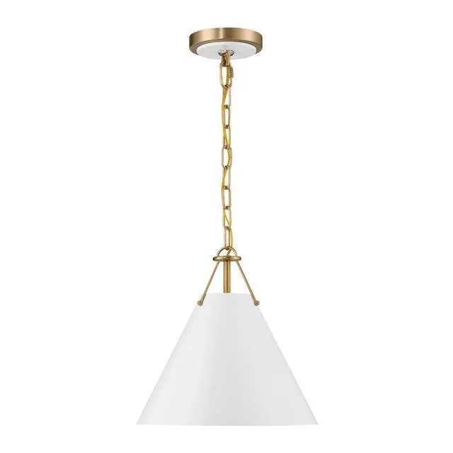 Alt view image 3 of 6 - Xavier 12'' Vibrant Gold Pendant