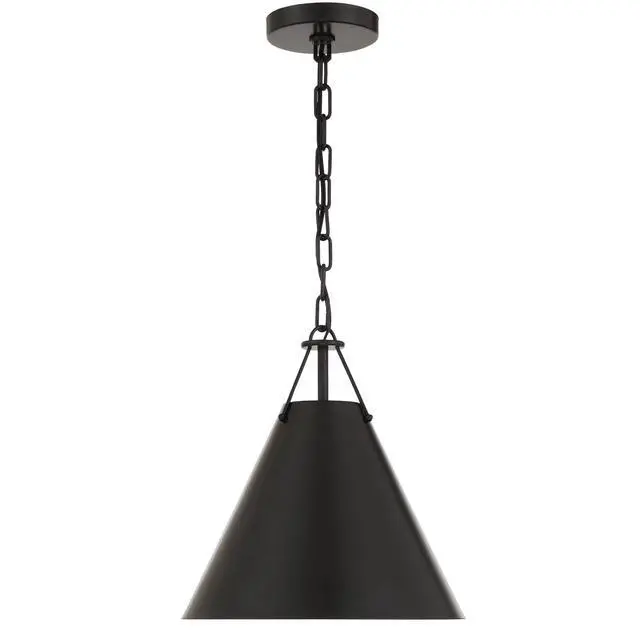 Alt view image 2 of 6 - Xavier 12'' Matte Black Pendant