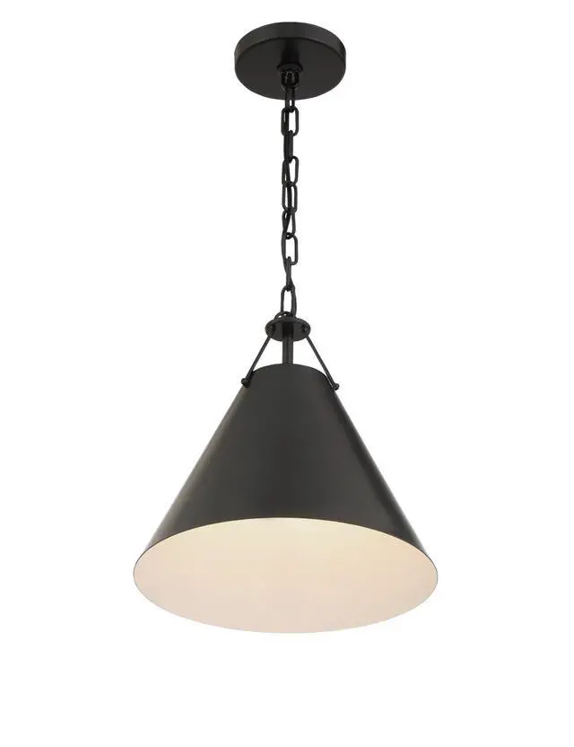 Alt view image 3 of 6 - Xavier 12'' Matte Black Pendant