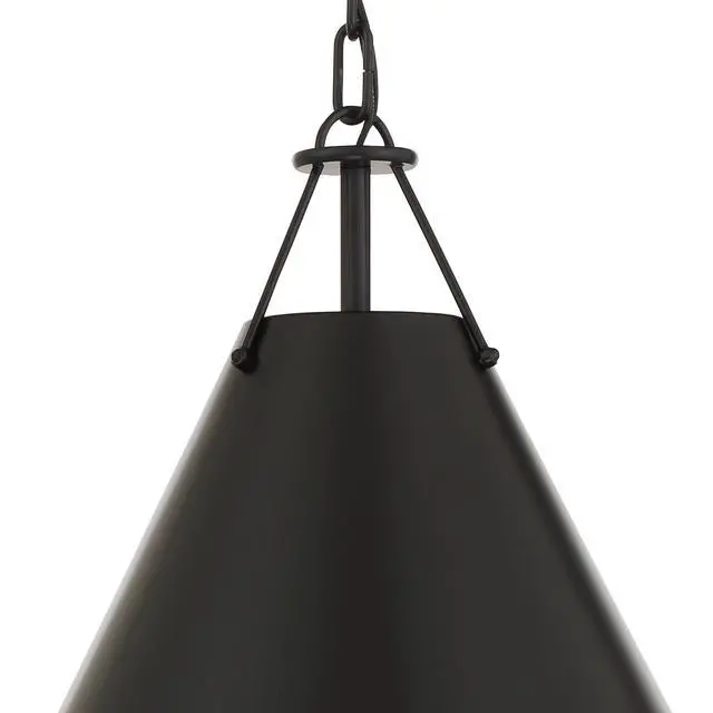 Alt view image 5 of 6 - Xavier 12'' Matte Black Pendant