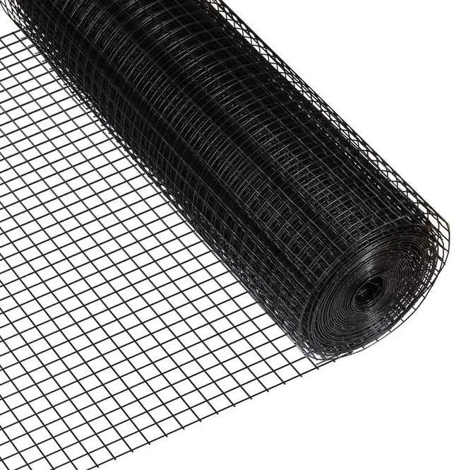 Main image of 16 Gauge Black Vinyl Coated Welded Wire Mesh Size 0.5 inch by 1 inch (3 ft. x 50 ft.)