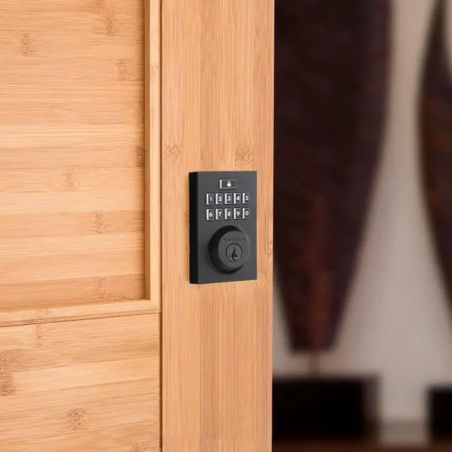Alt view image 6 of 6 - 914 Contemporary Keypad SmartCode Electronic Deadbolt Smart Lock featuring SmartKey Security and ZigBee 3.0 Technology in Matte Black