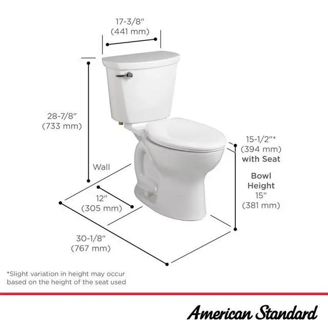 Alt view image 3 of 6 - 215CA104.020 Cadet PRO Two-Piece Toilet, Elongated Front, Standard Height, White, 1.28 gpf