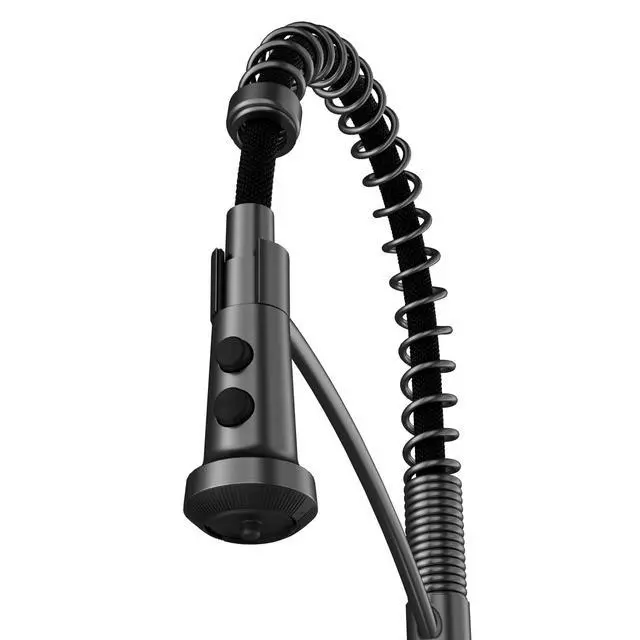 Alt view image 6 of 6 - Scottsdale Spot-Free Commercial Style Pull-Down Kitchen Faucet with Dual Interchangeable Spray Heads 5-Function Revolve MAX & 3-Function Revolve, High-Arc Design (Spot Free Gun Metal Grey)