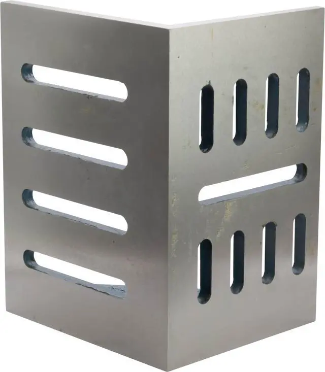 Alt view image 2 of 2 - Machinist's Slotted Webbed Angle Plate, Cast Iron, 12" × 9" × 8"