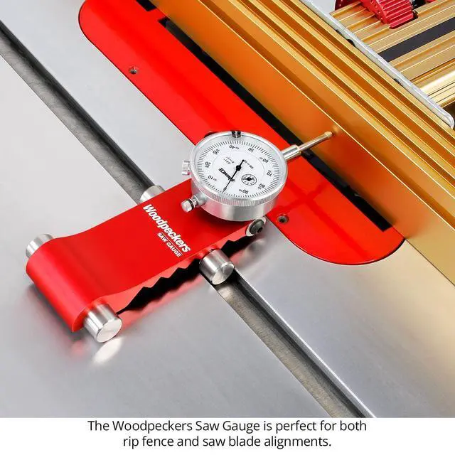 Alt view image 4 of 5 - Table Saw Gauge and Alignment Tool, Auto-Adjusts to Miter Slot, Includes Dial Indicator & Fitted Storage Case - SG-WP
