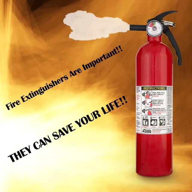Alt view image 3 of 6 - FA110 Multipurpose Fire Extinguishers 8 Pack - Red, (Rating 1-A:10-B:C) Includes Wholesalehome Cleaning Cloth