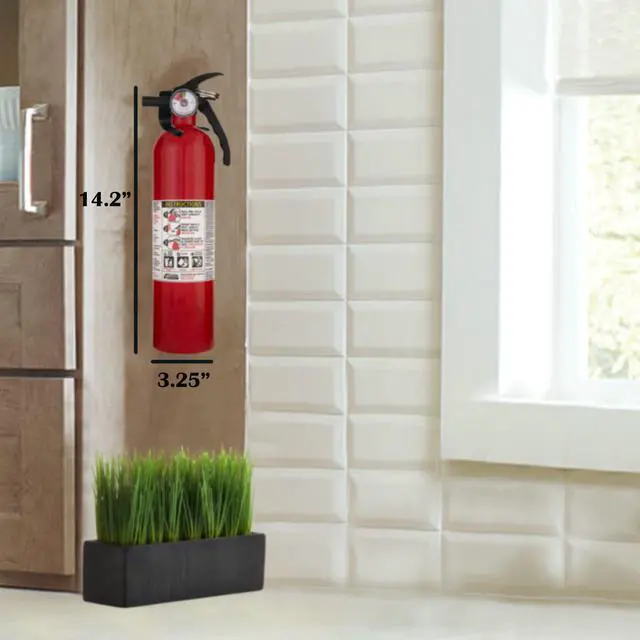 Alt view image 4 of 6 - FA110 Multipurpose Fire Extinguishers 8 Pack - Red, (Rating 1-A:10-B:C) Includes Wholesalehome Cleaning Cloth