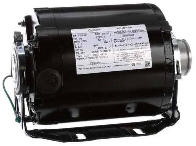 Main image of A.O. Smith CB2034A 1/3 Hp, 1725 RPM, 115 Volts, 48Y Frame, ODP Enclosure, Sleeve Bearing Carbonator Pump Motor