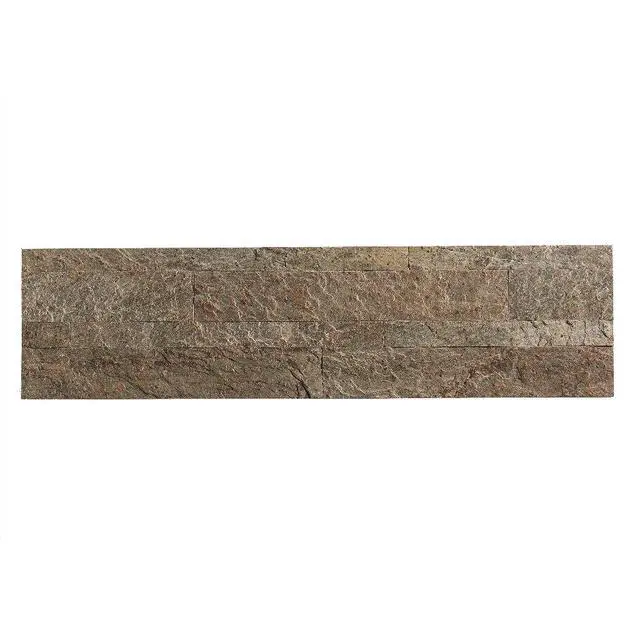 Alt view image 3 of 6 - Peel and Stick Stone Overlay Kitchen Backsplash - Tarnished Quartz (Approx. 15 sq ft Kit) - Easy DIY Tile Backsplash