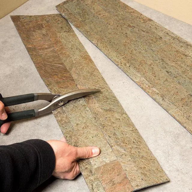 Alt view image 4 of 6 - Peel and Stick Stone Overlay Kitchen Backsplash - Tarnished Quartz (Approx. 15 sq ft Kit) - Easy DIY Tile Backsplash