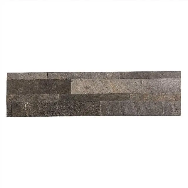 Alt view image 3 of 6 - Peel and Stick Stone Overlay Kitchen Backsplash - Iron Slate (Approx. 15 sq ft Kit) - Easy DIY Tile Backsplash