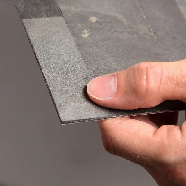 Alt view image 6 of 6 - Peel and Stick Stone Overlay Kitchen Backsplash - Iron Slate (Approx. 15 sq ft Kit) - Easy DIY Tile Backsplash