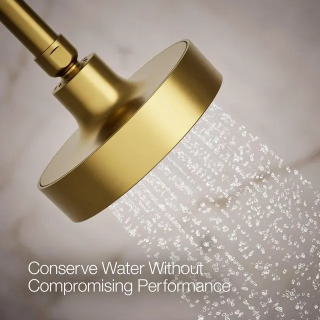 Alt view image 4 of 6 - 965-AK-2MB Purist® Single-function showerhead, 2.5 gpm, Vibrant Brushed Moderne Brass