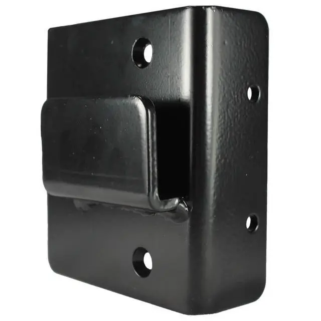 Alt view image 4 of 6 - Double Gate Flip Sentry Gate Latch-Flip Latch. Padlocked for Added Security Powder Coated Black & Has Hardware - CASE Qty 6