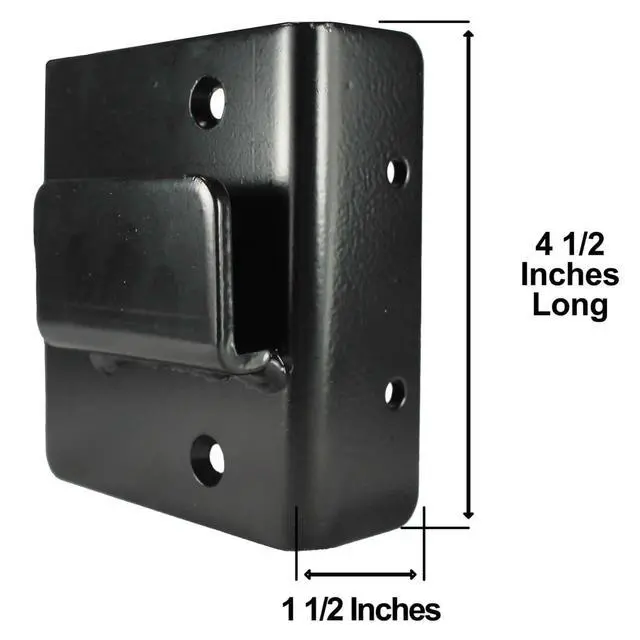 Alt view image 6 of 6 - Double Gate Flip Sentry Gate Latch-Flip Latch. Padlocked for Added Security Powder Coated Black & Has Hardware - CASE Qty 6