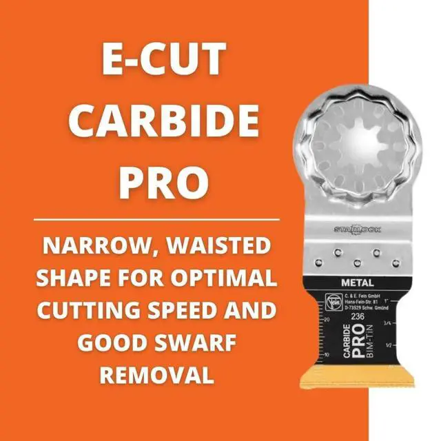 Alt view image 3 of 6 - Starlock E-Cut Carbide Pro Saw Blade - Precision Cutting for Hard Metals, Tempered Screws and Abrasive Materials, TiN Coated, 1-1/4" Width, 1-5/8" Length, 10-Pack - 63502236290
