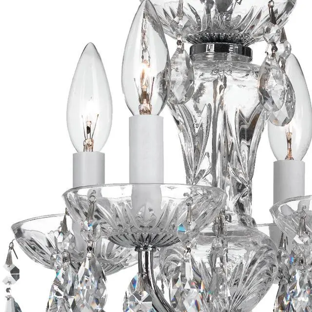 Alt view image 3 of 6 - Welton 11'' Hand Cut Crystal Polished Chrome Chandelier