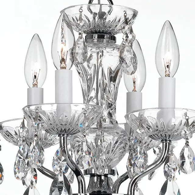Alt view image 4 of 6 - Welton 11'' Hand Cut Crystal Polished Chrome Chandelier