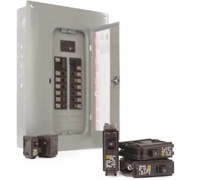 Alt view image 3 of 6 - Square D HomeLine 100 amps 120/240 Volt 20 Space 40 Circuits Combination Mount Main Breaker Load Center
