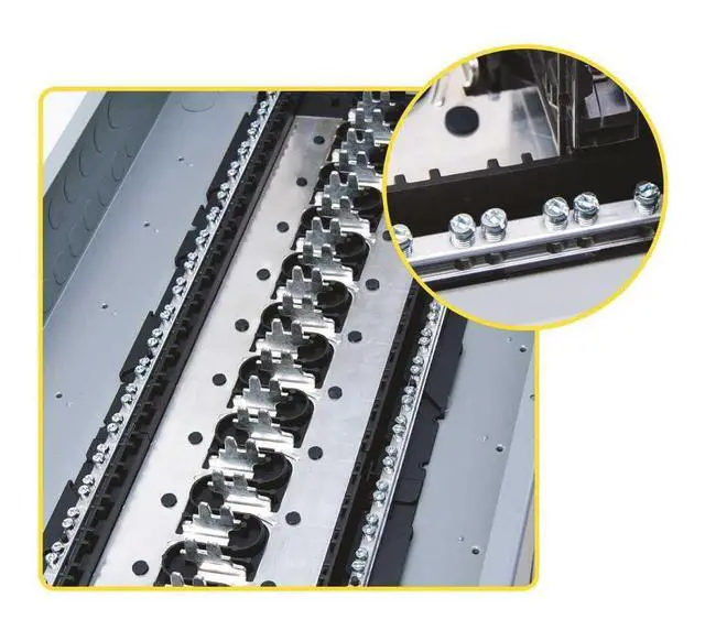 Alt view image 5 of 6 - Square D HomeLine 100 amps 120/240 Volt 20 Space 40 Circuits Combination Mount Main Breaker Load Center