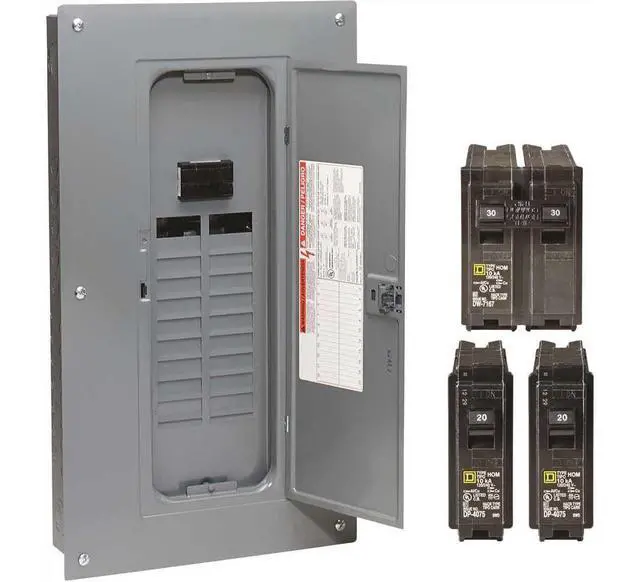 Alt view image 6 of 6 - Square D HomeLine 100 amps 120/240 Volt 20 Space 40 Circuits Combination Mount Main Breaker Load Center