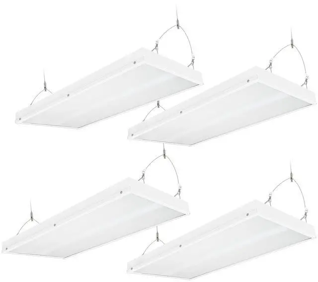 Main image of 200W LED Linear High Bay Shop Lights, 24000LM LED Linear Work Shop Light 140LM/W, 100-277V, 5000K Adjustable Tilt Hanging Commercial Linear High Bay Lights for Workshop Garage, 4-Pack