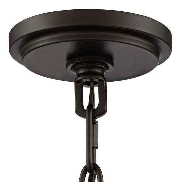 Alt view image 5 of 6 - Caleb Bronze Wagon Wheel Pendant Chandelier 23 3/4" Wide Industrial Clear Glass 5-Light Fixture for Dining Room House Foyer Entryway Kitchen Bedroom Living Room High Ceilings