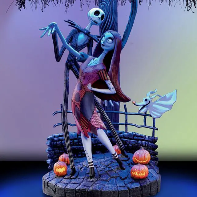 Alt view image 3 of 6 - Disney The Nightmare Before Christmas Moonlight Table Lamp, Jack and Sally Design, 20 inches, Blue Light