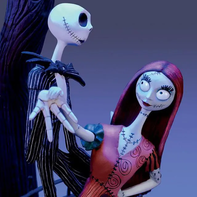 Alt view image 4 of 6 - Disney The Nightmare Before Christmas Moonlight Table Lamp, Jack and Sally Design, 20 inches, Blue Light