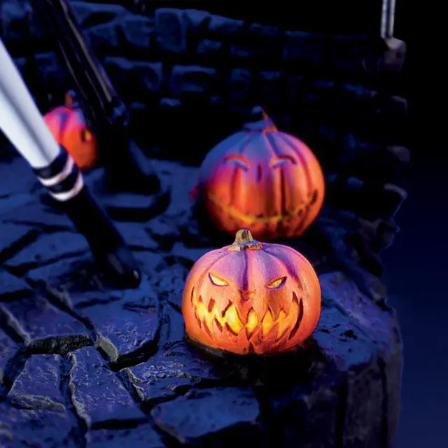 Alt view image 6 of 6 - Disney The Nightmare Before Christmas Moonlight Table Lamp, Jack and Sally Design, 20 inches, Blue Light