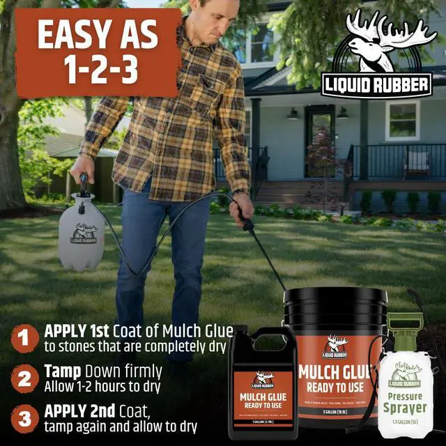 Alt view image 5 of 6 - 2 x 1G Mulch Glue + Garden Pump Sprayer KIT