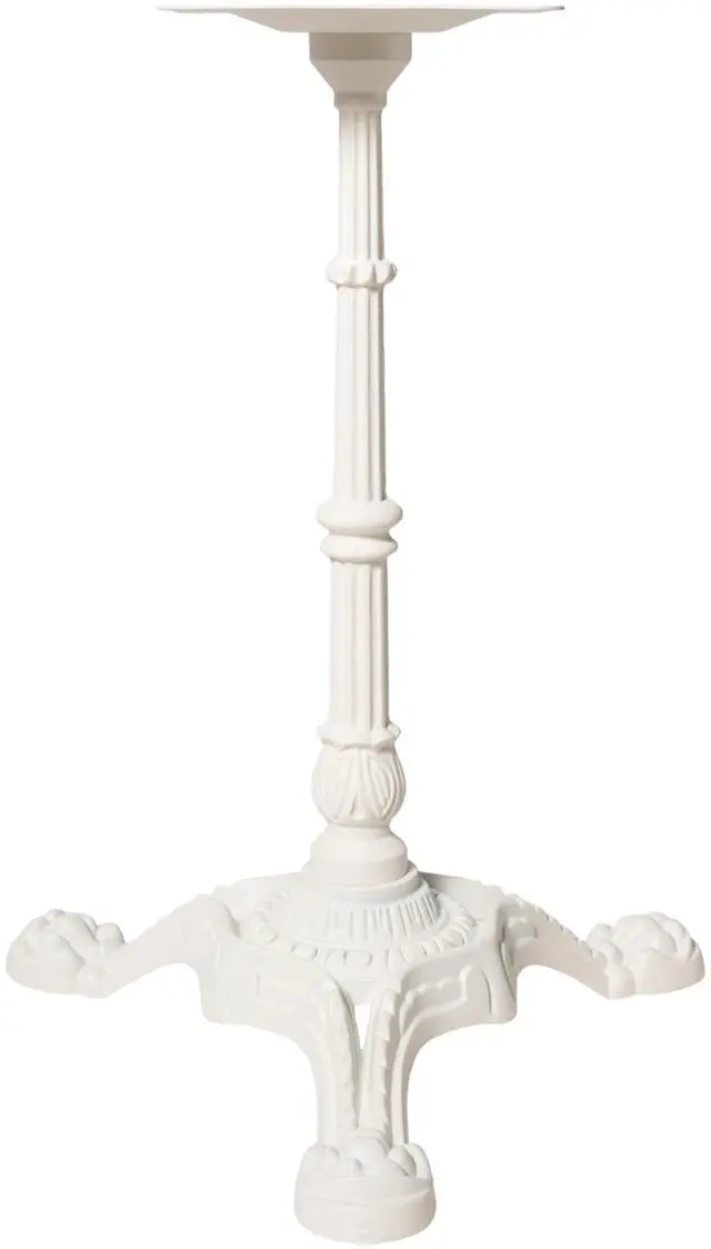 Main image of Cast Iron Table Base Pedestal, Semi-Gloss White Powder Coated, 27.95in H, Ornate Tripod Clawfoot, Pre-Drilled Mount Plate, Heavy Duty Furniture Leg Stand, 200kg Load, DIY Premium Decorative Table Leg