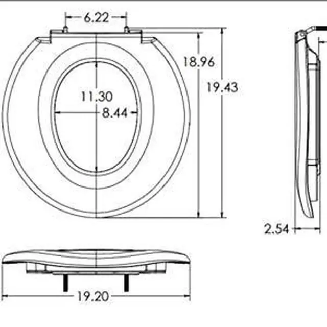 Alt view image 3 of 3 - Big John Open Front with Cover Toilet Seat