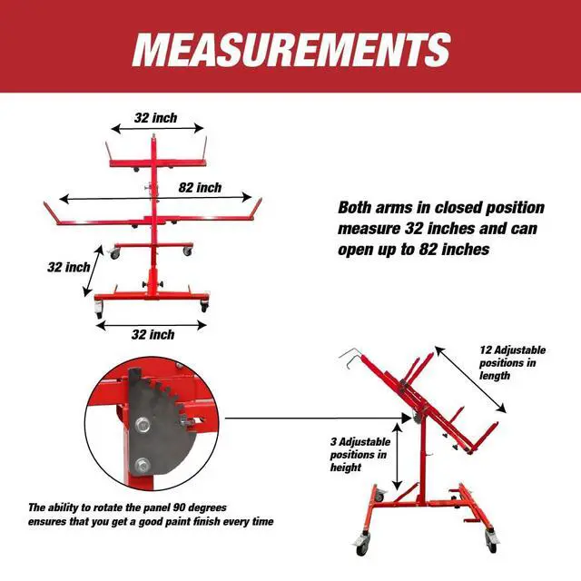 Alt view image 2 of 6 - LAUCO Multifunction Paint Stand, Automotive Paint Stand, Body Panel Stand, Door Stands for Painting, Paint Stands Auto Body, Fender Stand, Hood Stand, Auto Body Repair Tools Adjustable Paint Stand