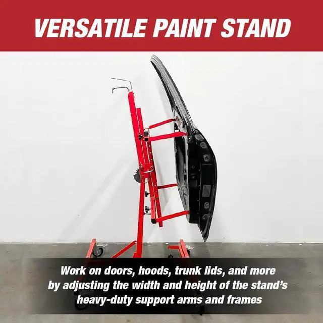 Alt view image 5 of 6 - LAUCO Multifunction Paint Stand, Automotive Paint Stand, Body Panel Stand, Door Stands for Painting, Paint Stands Auto Body, Fender Stand, Hood Stand, Auto Body Repair Tools Adjustable Paint Stand