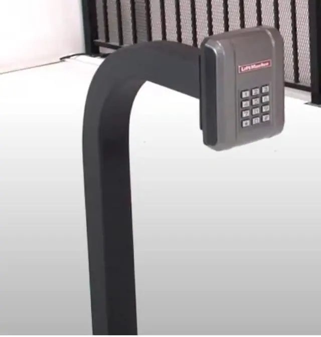 Alt view image 3 of 6 - GNC-1 / ACP00906WP Keypad Gooseneck Pedestal Post - Curb Pad Mount - Heavy Duty Steel - Black