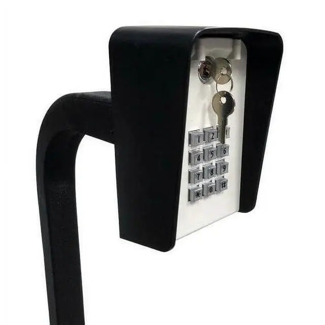 Alt view image 4 of 6 - GNC-1 / ACP00906WP Keypad Gooseneck Pedestal Post - Curb Pad Mount - Heavy Duty Steel - Black