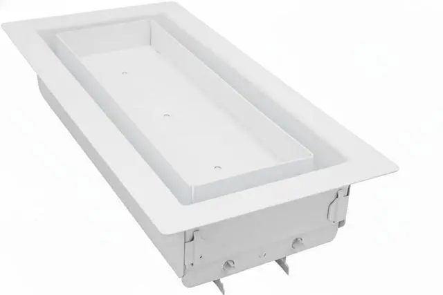 Alt view image 2 of 6 - Premium Air Vent - 4x10 Drop in, Glacier White, Flush Mount Floor Register with Damper 4" x 10" White Modern Air Vent for AC and Heating Heavy Duty Steel (Case of 10)