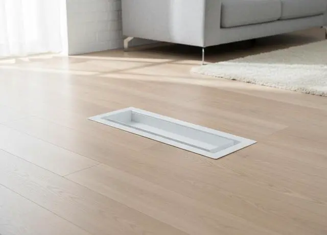 Alt view image 3 of 6 - Premium Air Vent - 4x10 Drop in, Glacier White, Flush Mount Floor Register with Damper 4" x 10" White Modern Air Vent for AC and Heating Heavy Duty Steel (Case of 10)