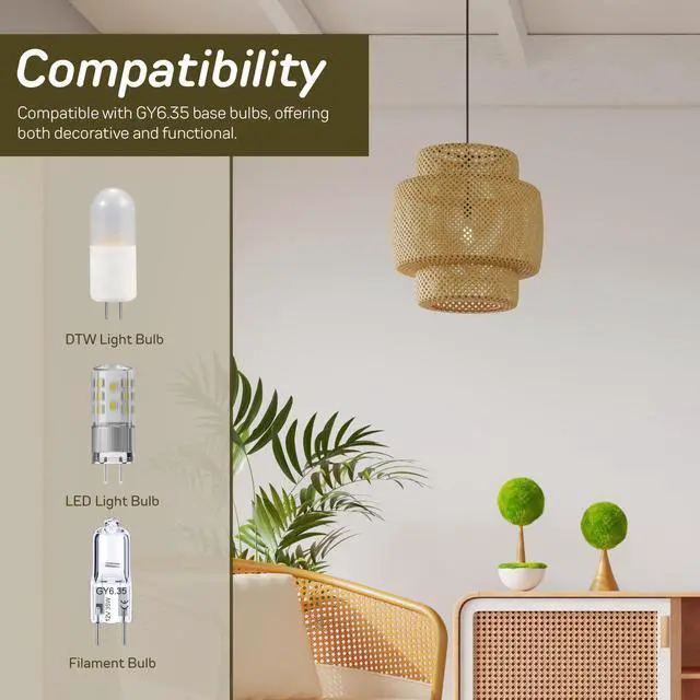 Alt view image 5 of 6 - 287COXLVN FreeJack Pendant Socket, Chrome Nickel, Low Voltage, 50W Lamp Max with 12V System, Includes 6' Field-Cuttable Wire (3 Pack)