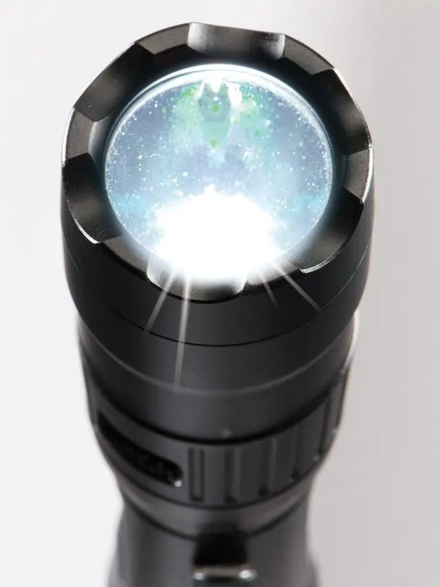 Alt view image 3 of 6 - Presents Rechargeable 7600 LED Flashlight Combo Kit. Comes with Wand & Holster