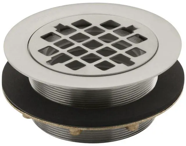 Main image of 9132-BN Round Shower Drain, Gasket Included, Designed to be Installed on Any Shower Receptor, Vibrant Brushed Nickel