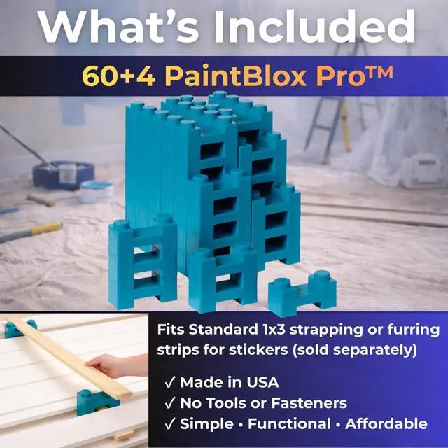 Alt view image 2 of 6 - 60 + 4 - Paint Drying Rack System for Trim & Siding Cabinet Door Drying Rack Stackable Drying Rack No Tools or Fasteners Required Made in USA