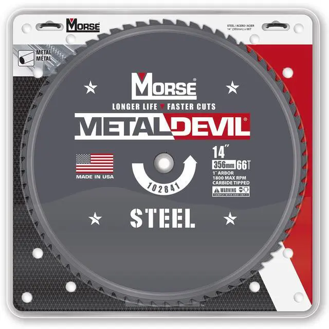 Alt view image 2 of 4 - Morse Metal Devil CSM1466FSC, Circular Saw Blade, Carbide Tipped, Steel Cutting, 14 inch, 1 Pack