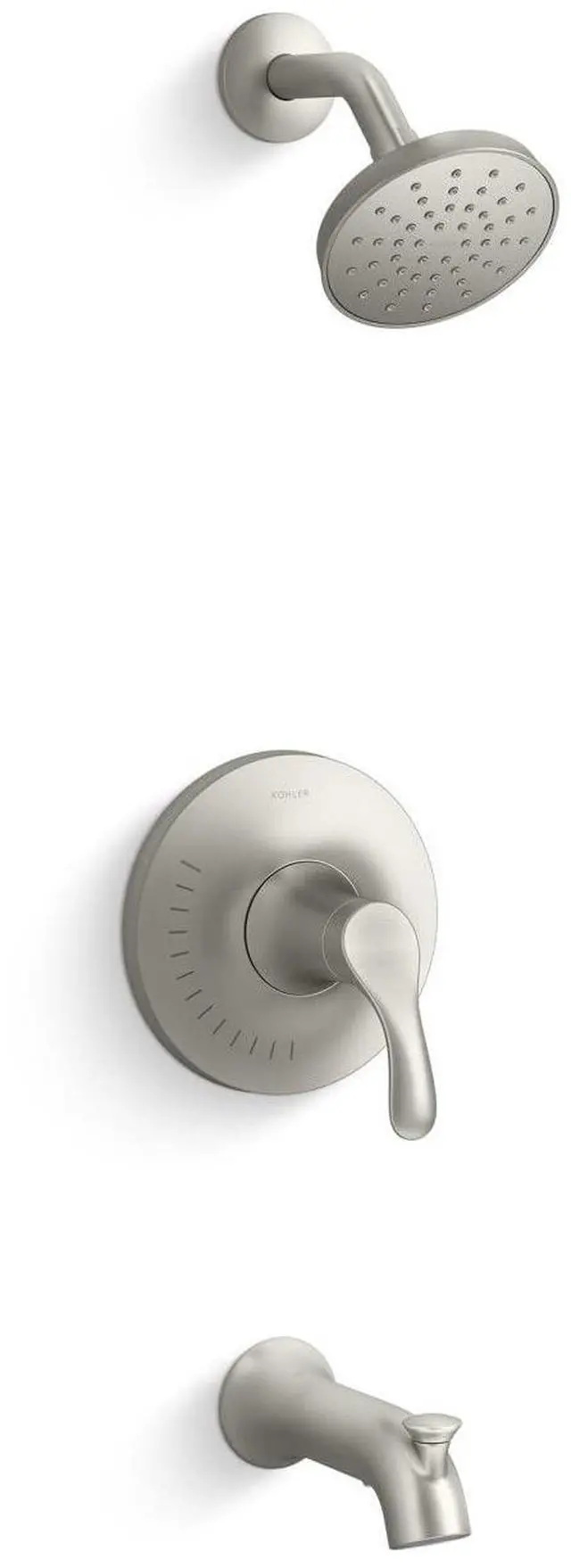 Main image of TS27391-4G-BN Simplice Rite-Temp Bath and Shower Trim Set with Single-Function Showerhead 1.75 GPM, Diverter Bath Spout, Wall-Mount Shower Head and Bath Faucet, Vibrant Brushed Nickel