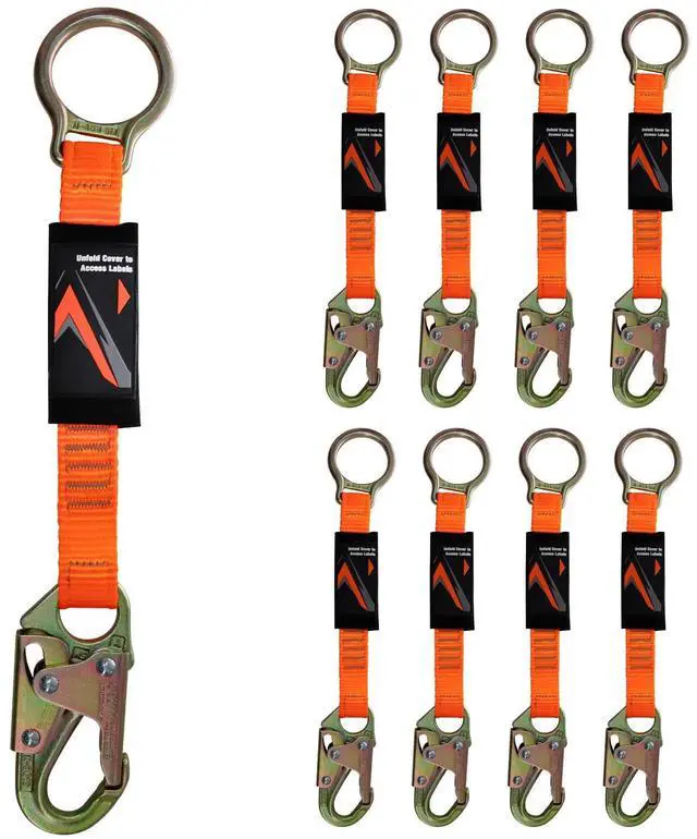 Main image of 18 D-Ring Extender with Snap Hook for Fall Protection and Roofing, OSHA/ANSI Compliant (8)
