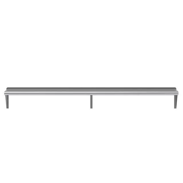 Alt view image 4 of 6 - 10 in. x 72 in. Stainless Steel Wall Shelf | NSF | Metal Shelving | Garage, Laundry, Storage, Utility Room | Restaurant, Commercial Kitchen