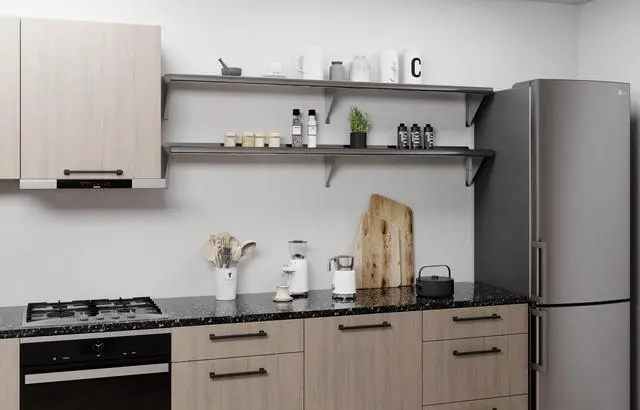 Alt view image 6 of 6 - 10 in. x 72 in. Stainless Steel Wall Shelf | NSF | Metal Shelving | Garage, Laundry, Storage, Utility Room | Restaurant, Commercial Kitchen